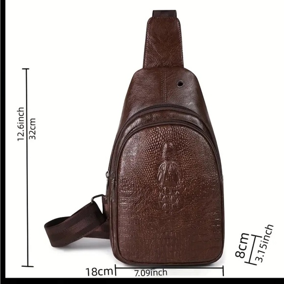 🆕 Men’s Crocodile Pattern
Multifunctional Waterproof Bag & Matching Wallet - Picture 8 of 14